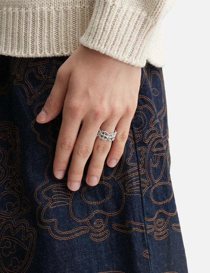 MIDNIGHTFACTORY Maltese Cross Quadruplets Ring