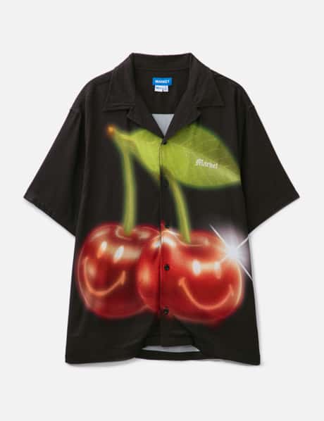 Market Smiley Cherries Ss Button-up