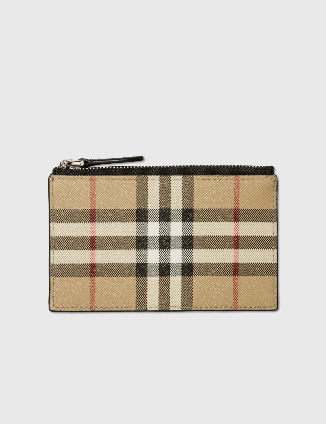 Burberry vintage check and leather card case Clearance