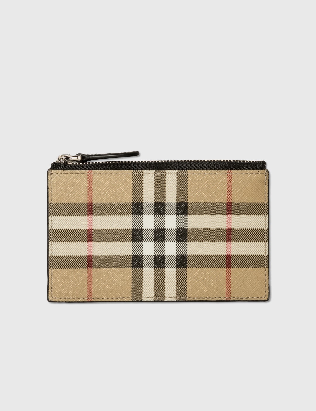 Burberry Men's Vintage Check and Leather Card Case