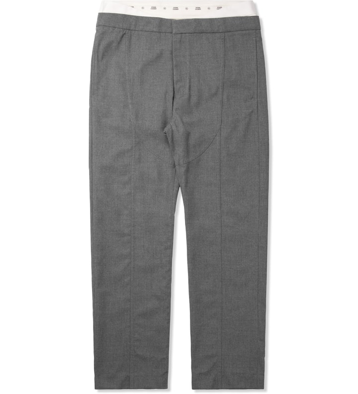 Ash Grey Neils Suiting Double Waistband Pants Placeholder Image