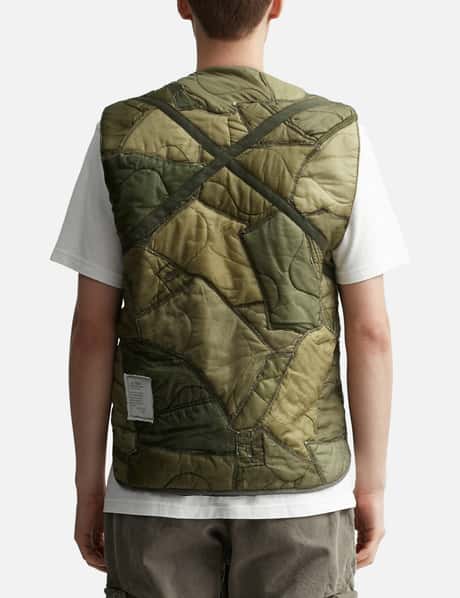 Mixed Puffer Zip Vest view 12