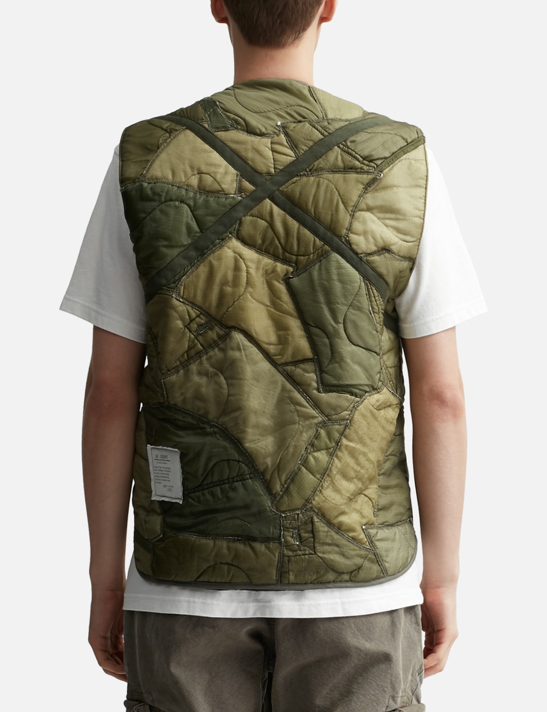 Mixed Puffer Zip Vest view 19
