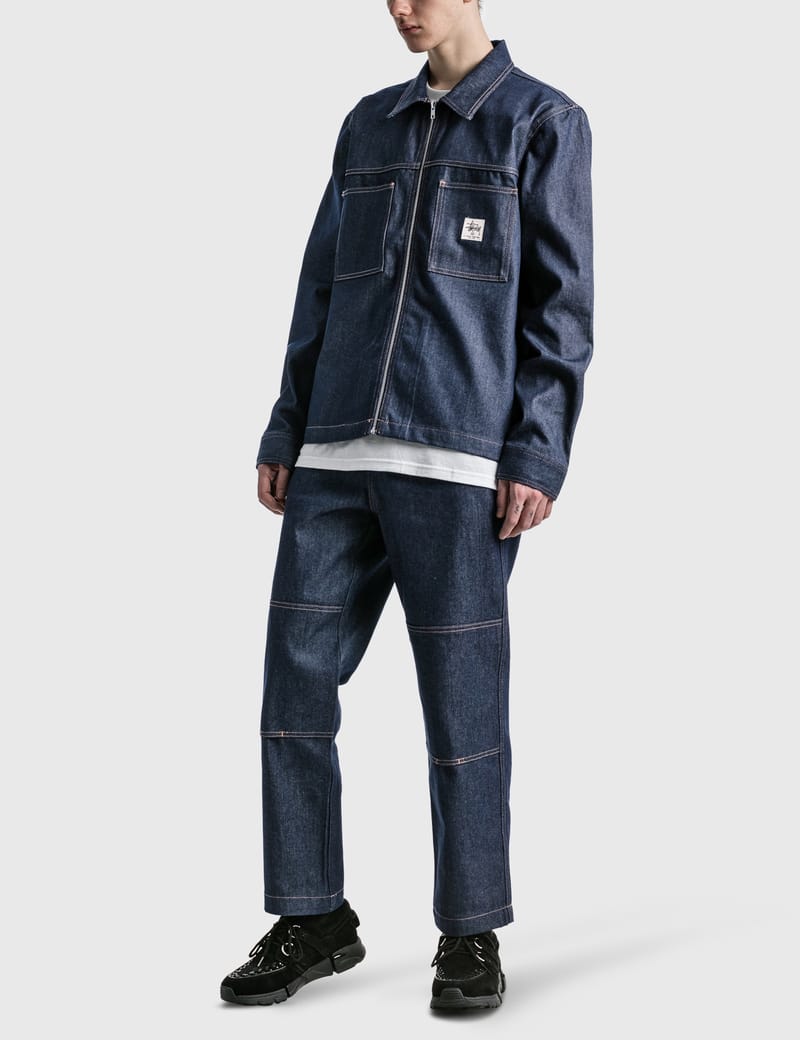Stussy - Denim Zip Up Work Shirt | HBX 