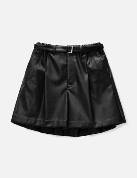 Sacai Faux Leather Shorts