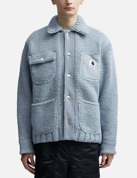 Sacai - Sacai X CARHARTT WIP KNIT JACKET MICHIGAN | HBX - Globally  