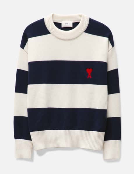 Ami Ami de Coeur Sweater With Rugby Stripes