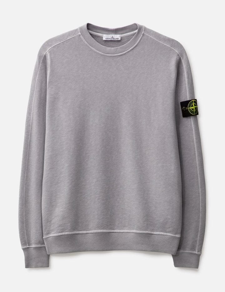 Shop Stone Island ‘old' Treatment Crewneck Sweatshirt In Grey