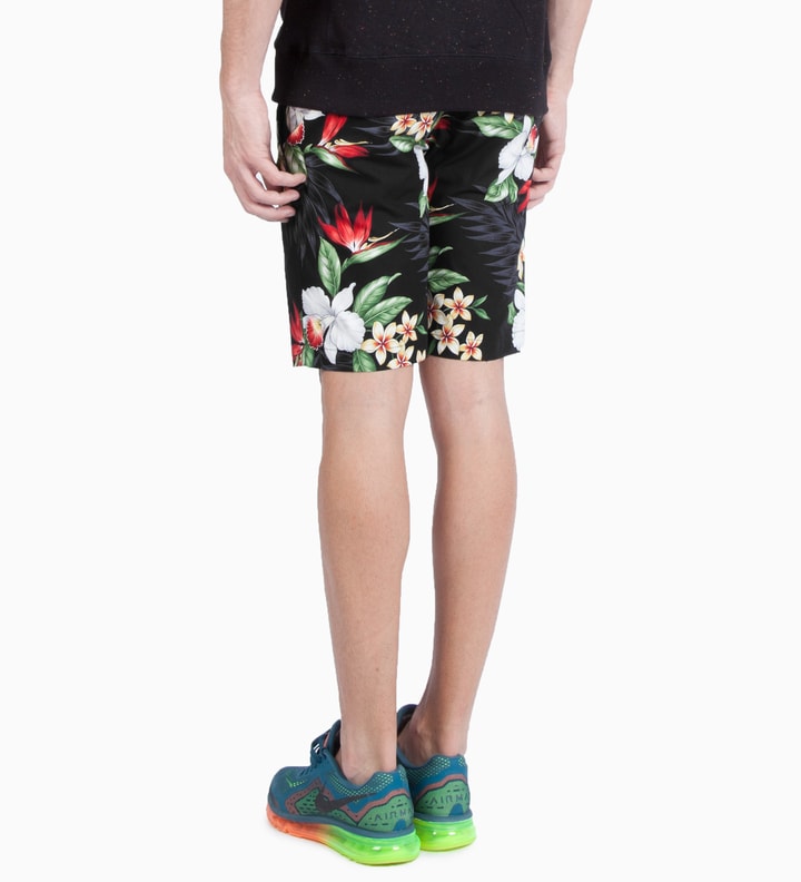 Black Hawaiian Flower Shorts Placeholder Image