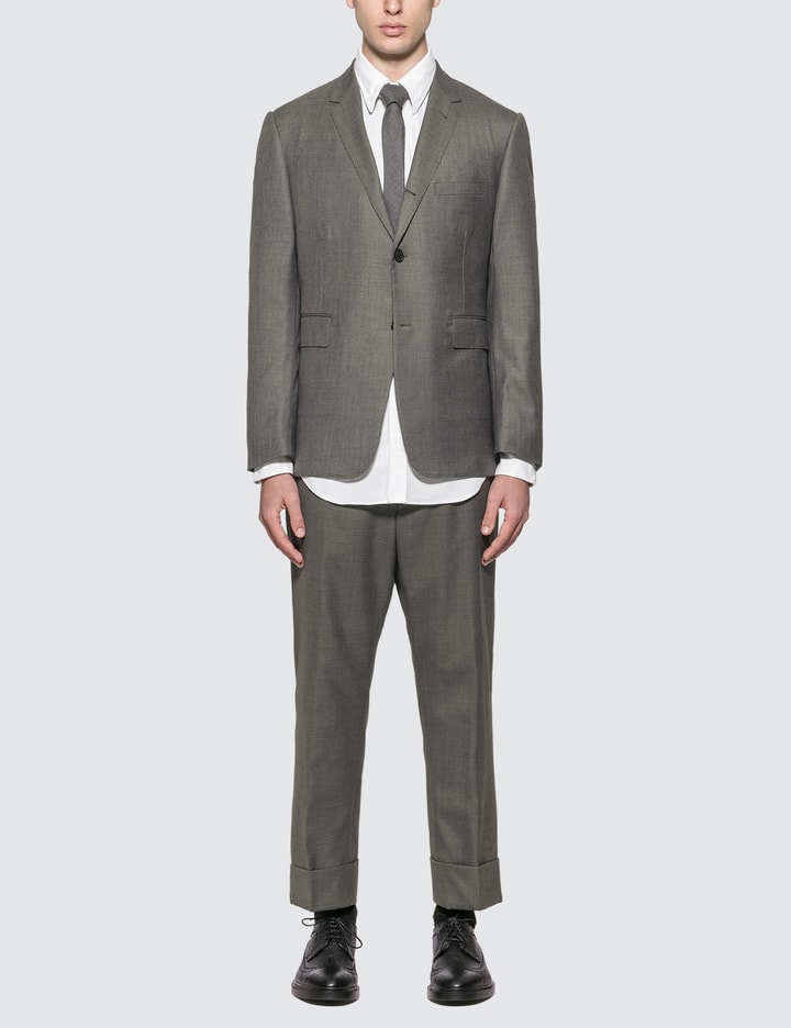 Super 120s Classic Wool Twill Suit With Tie Placeholder Image