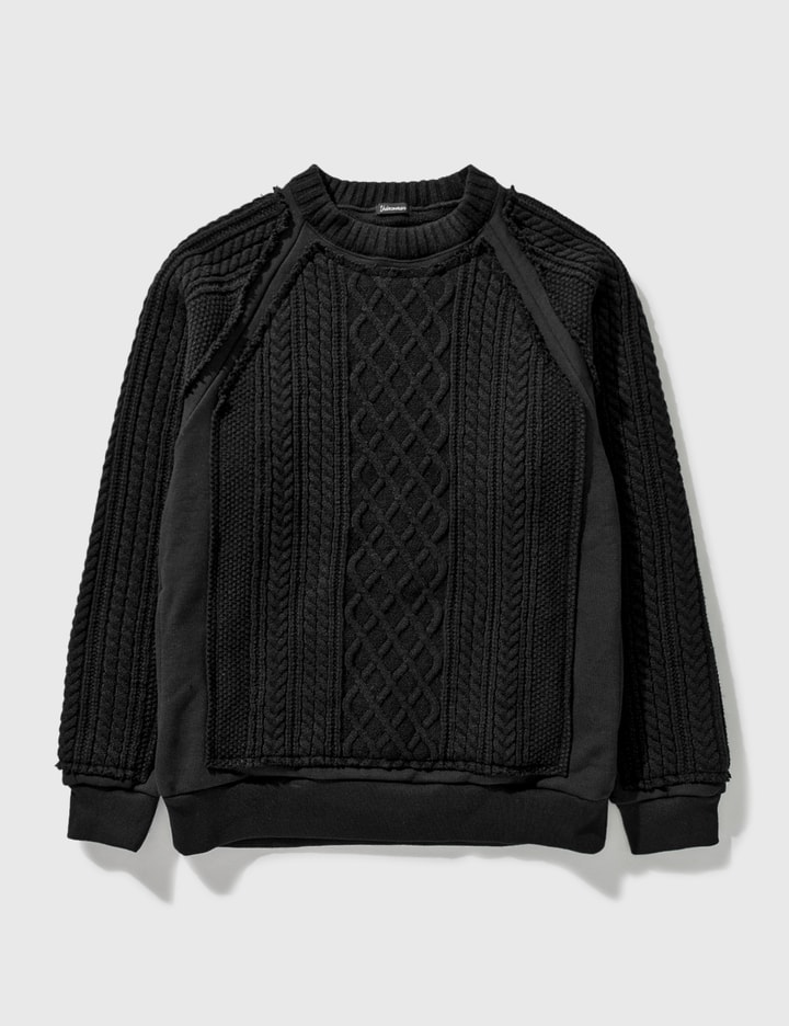 Contrast Knit Sweater Sweatshirt Placeholder Image
