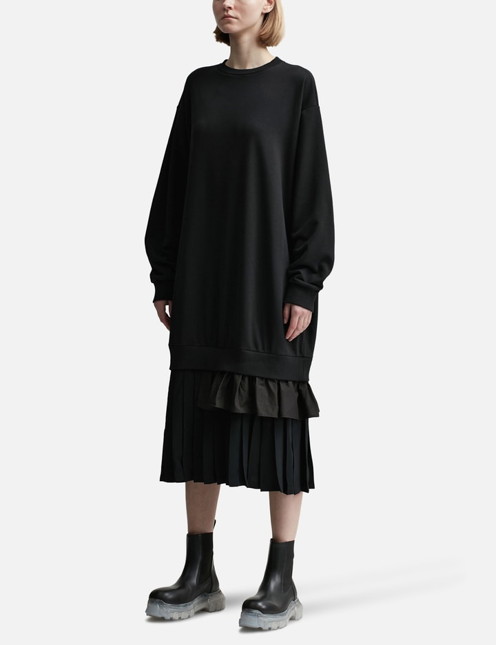 Shop Mm6 Maison Margiela Knitted Midi Dress In Black