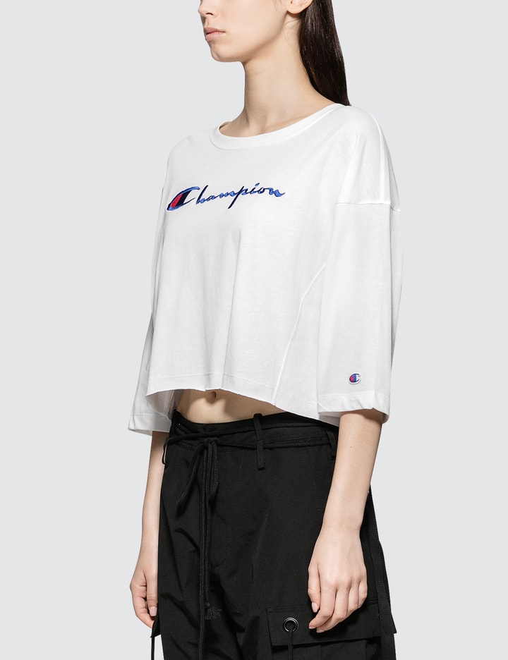 Cropped 3/4 Sleeves T-shirt Placeholder Image