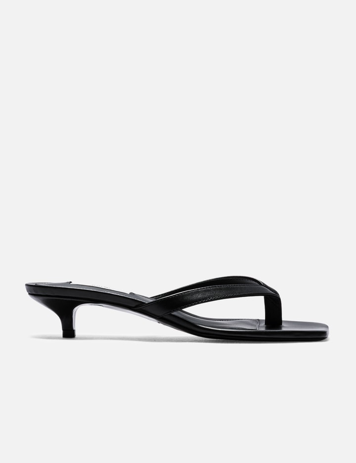 Leather Heeled Flip Flops