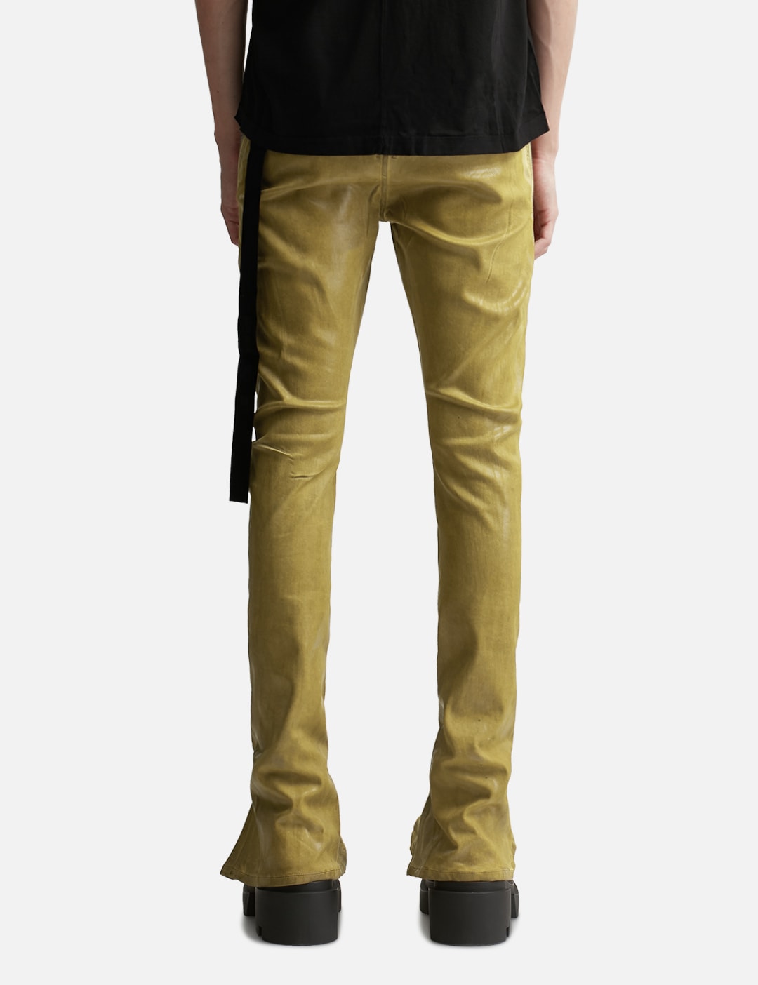 BOLAN BANANA IN OCHRE FOIL STRETCH DENIM view 13