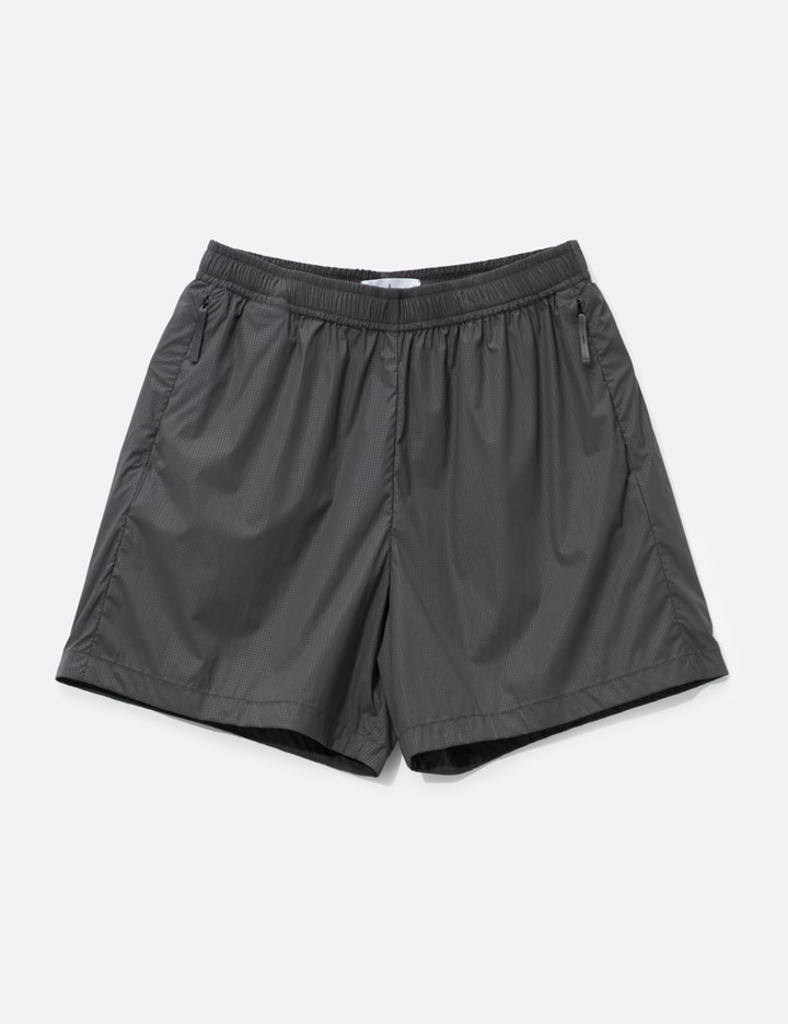 Stone Island Light Stretch Nylon S.I. Stellina Loose Wide Leg Fit Bermuda Shorts