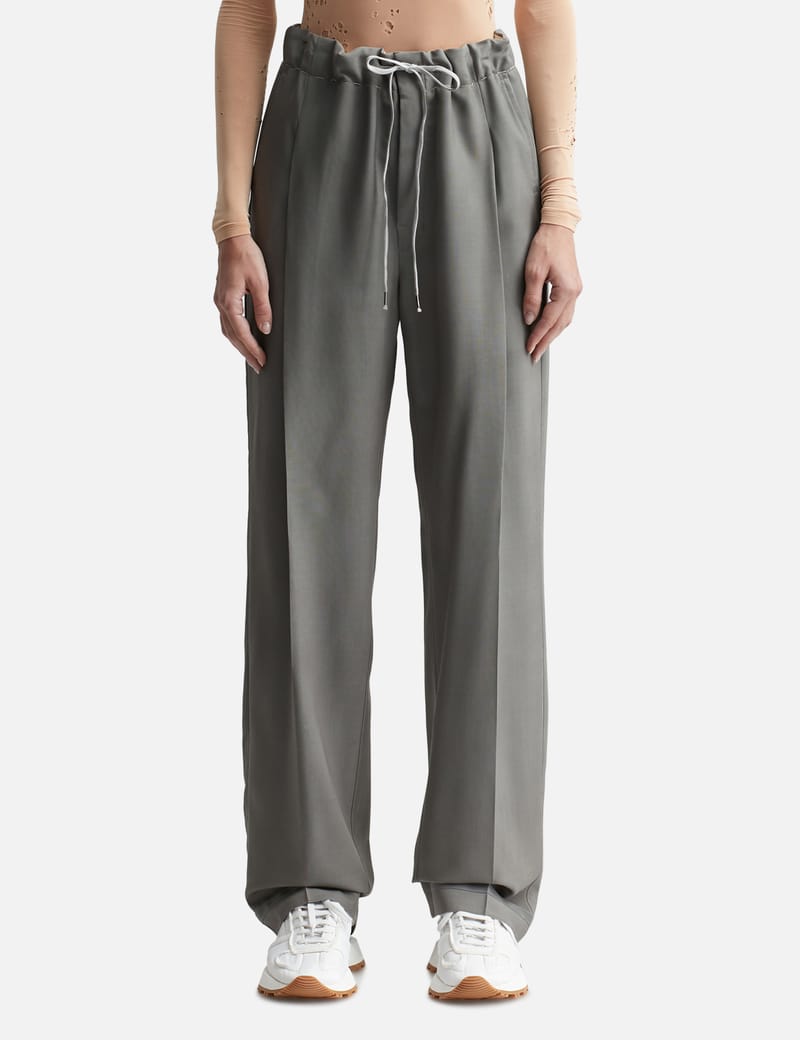 Grey Carlien cropped RWS-wool trousers | By Malene Birger | MATCHES UK