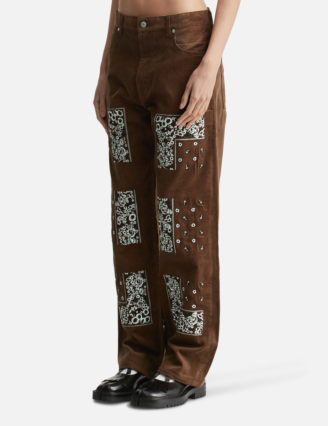 Bandana Embroidery Corduroy Pants view 8