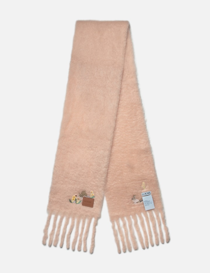 Loewe Bunny Scarf In Beige