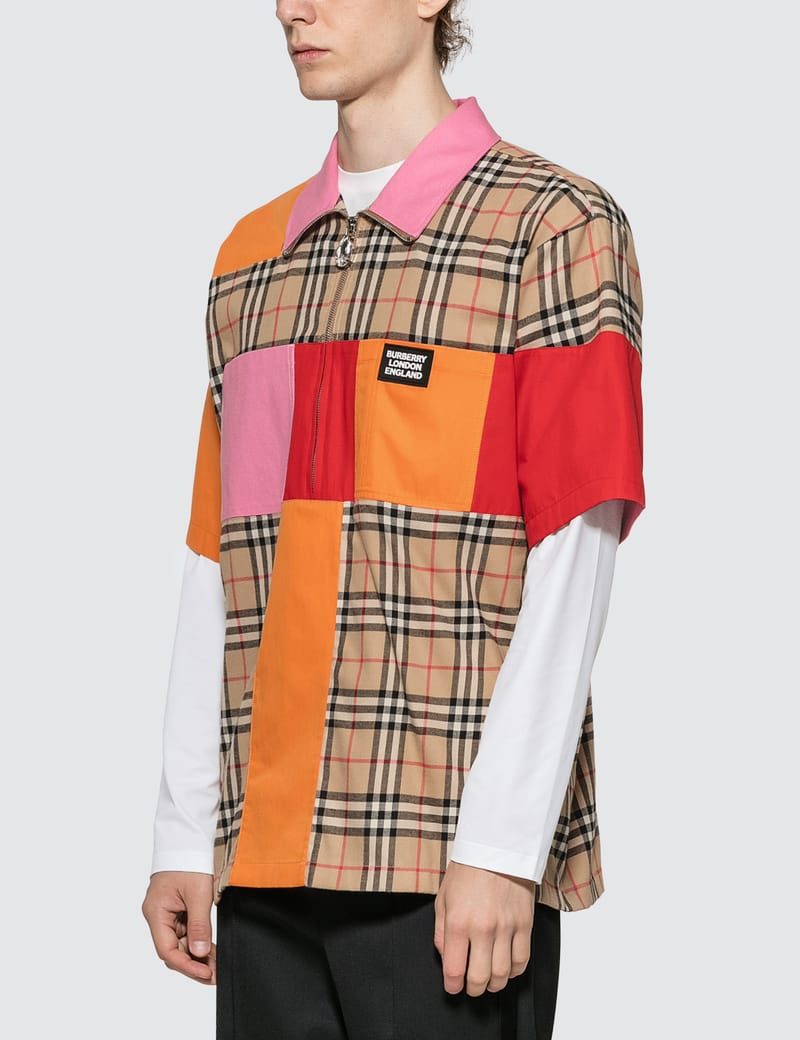 burberry color block shirt