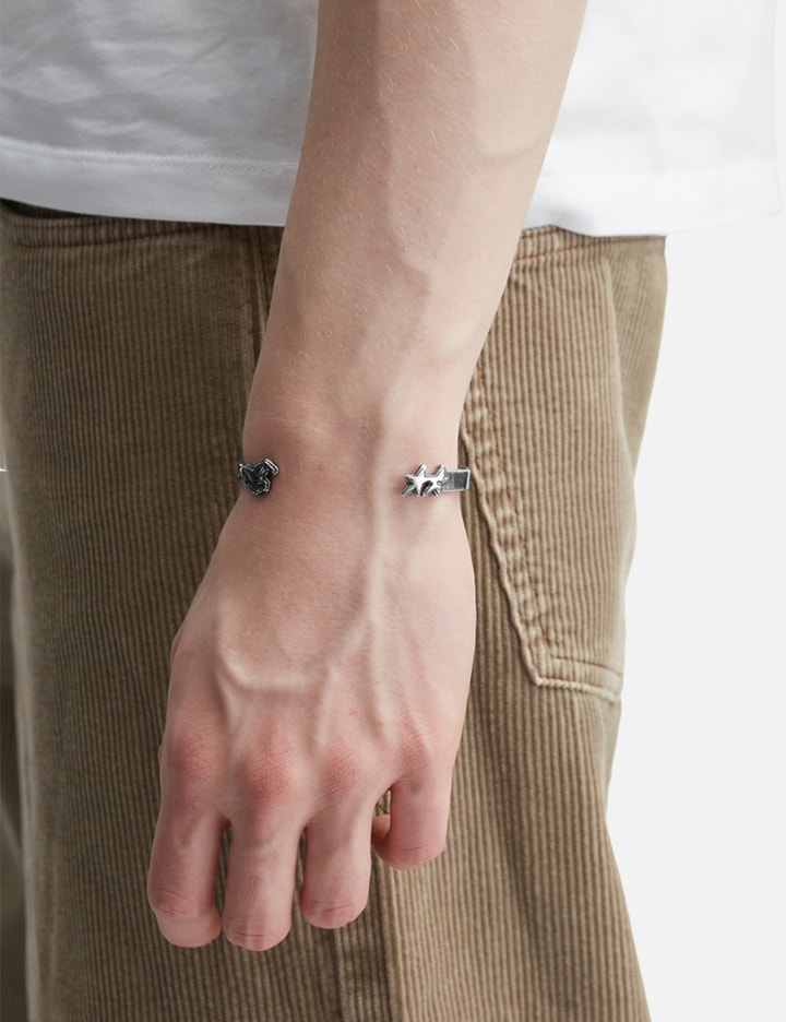 Twojeys Icon Horse Bangle In Silver