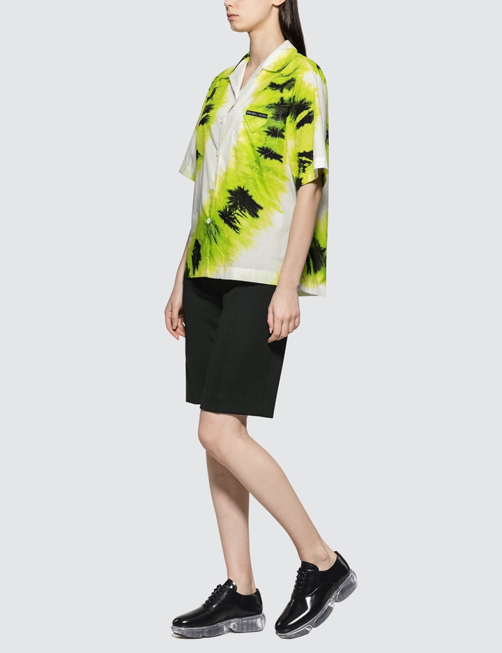 Tie Dye Print Shirt in Lime Placeholder Image