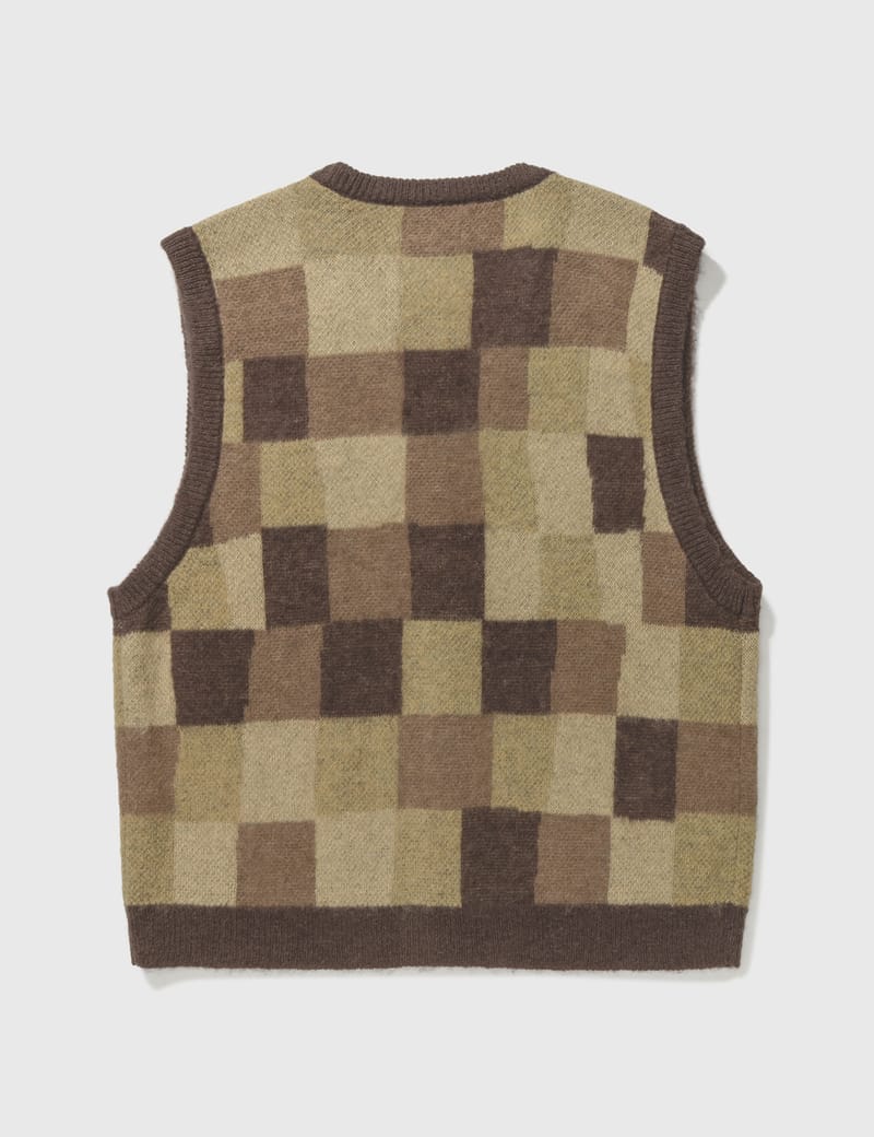 Stüssy - Wobbly Check Sweater Vest 