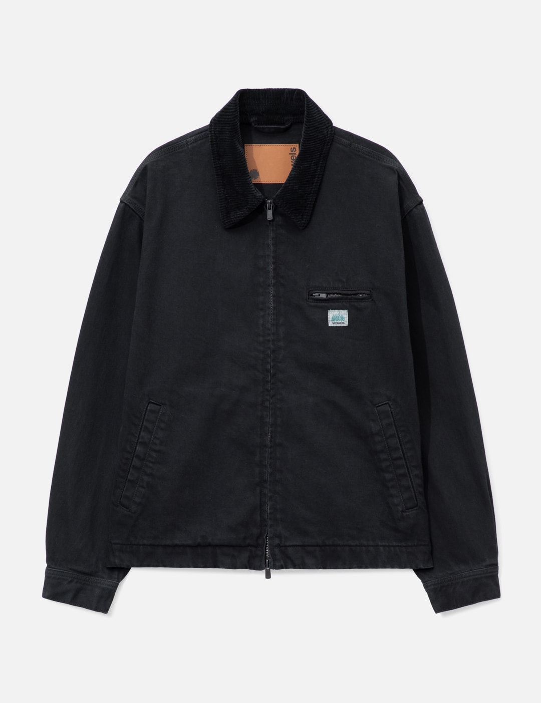 Cord Collared Zip-Up Jacket