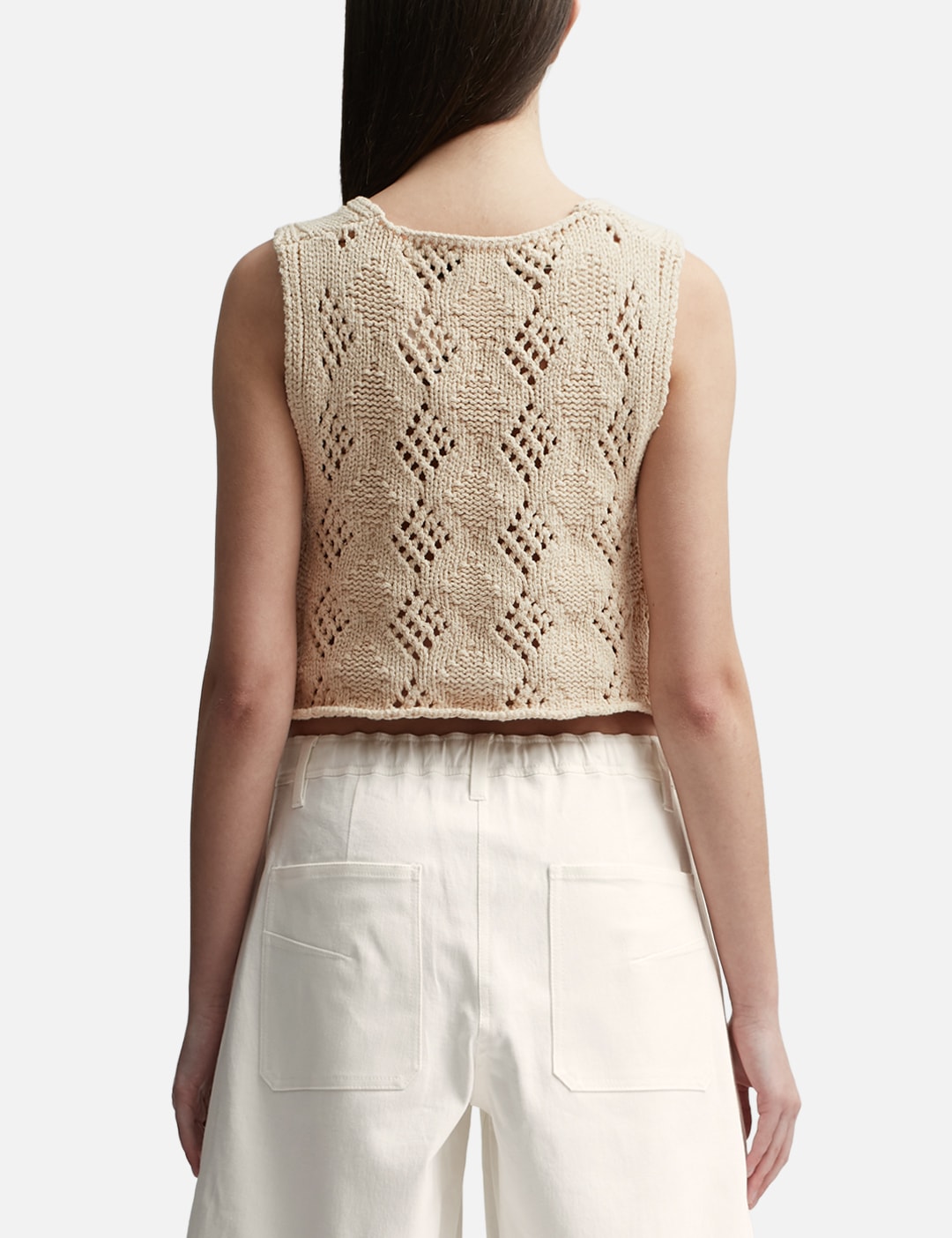 ARGYLE POINTELLE KNIT VEST view 15