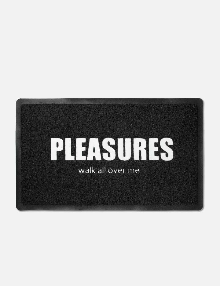 Pleasures Over Me Rubber Door Mat In Black