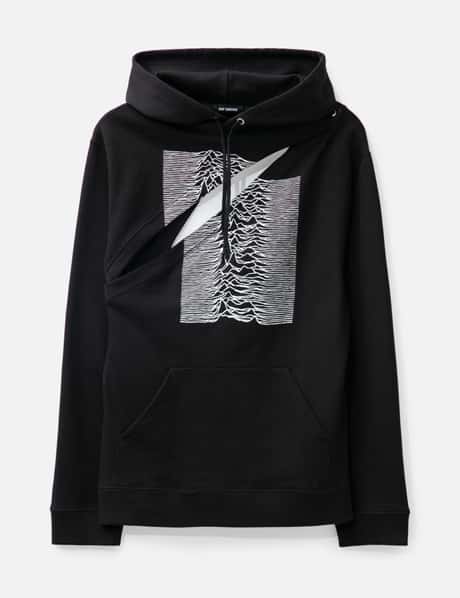 Raf Simons Raf Simon X Joy Division 'unknown Pleasures' Black Convertible Two-piece Hoodies