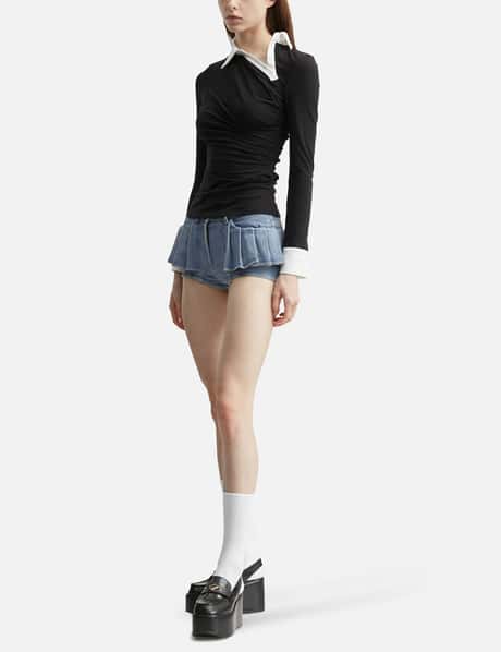 Twisted Collar Draped Jersey view 14