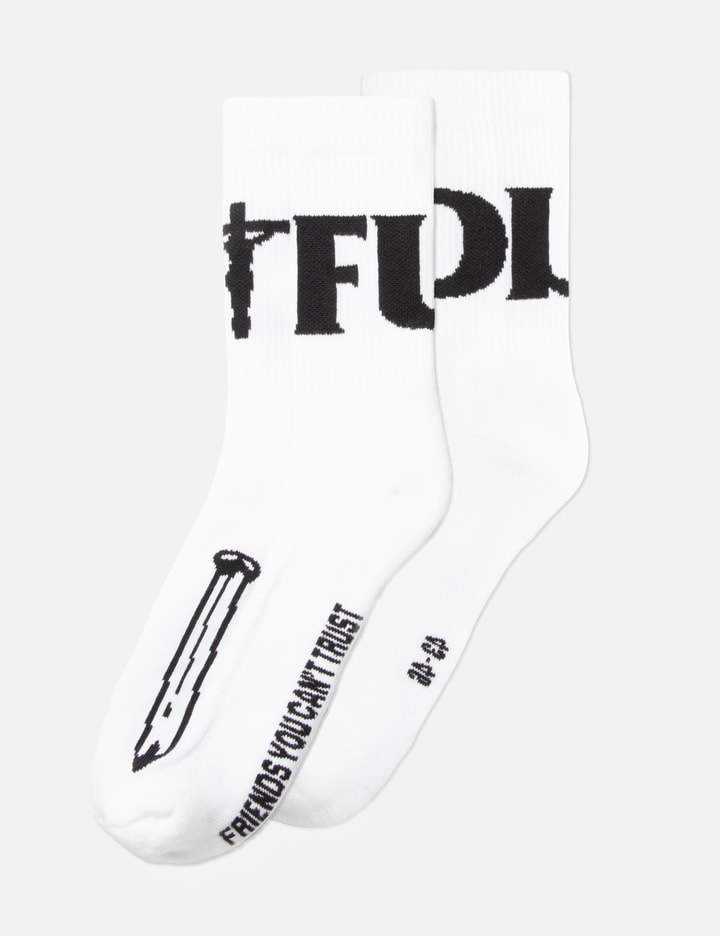 Fuct Crucifixion Socks In White