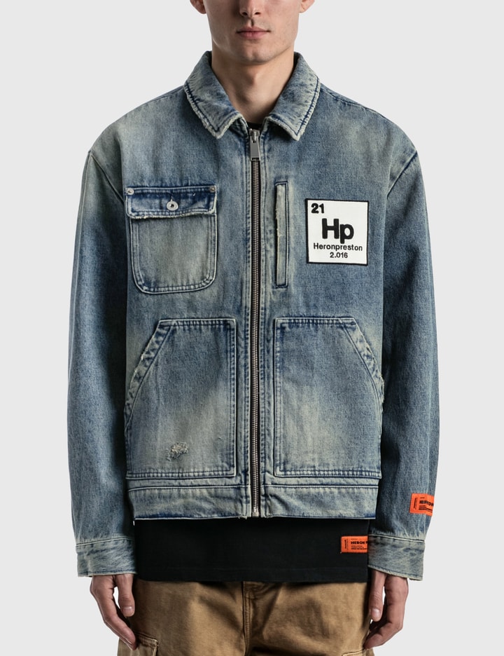 Worker Logo Patch Denim Jacket Placeholder Image