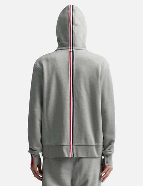 Thom Browne Classic Loopback Full Zip Hoodie HBX