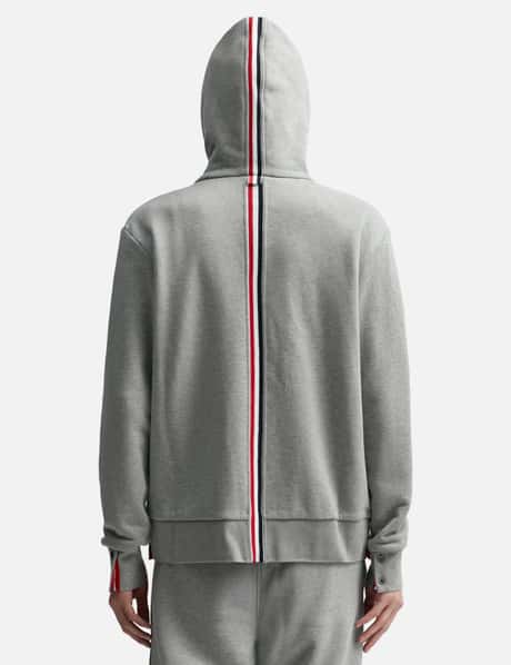Thom Browne Classic Loopback Full Zip Hoodie HBX