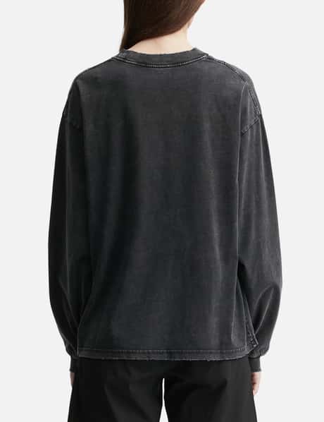"Logo" Washed Long Sleeve Tee view 9