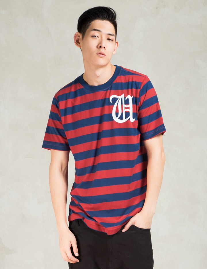 Undefeated Red Juego Stripe S/SL T-Shirt