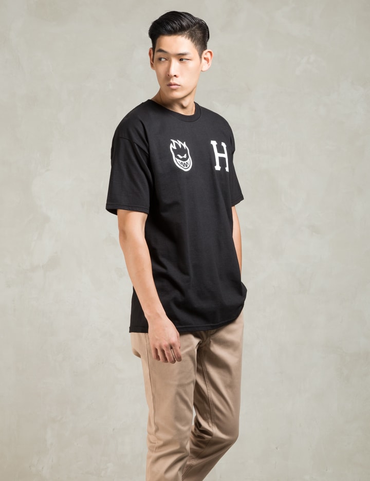 Black Huf X Spitfire Logo T-shirt Placeholder Image