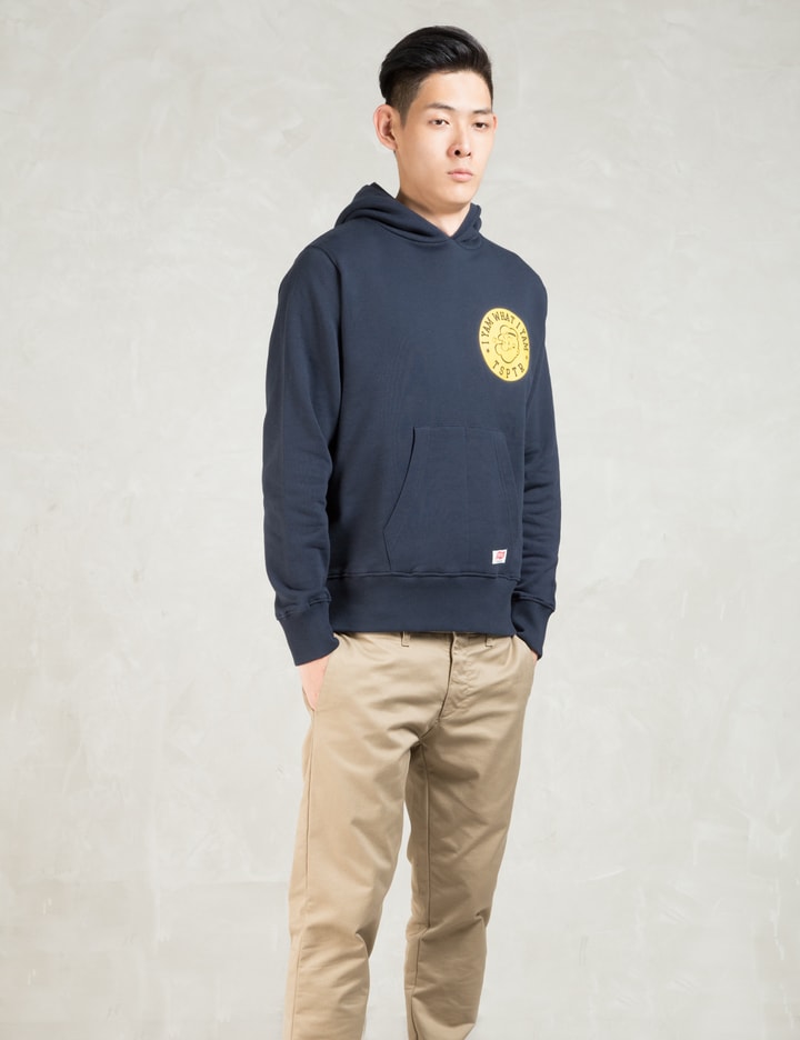 Navy Popeye Patch Print Hoodie Placeholder Image