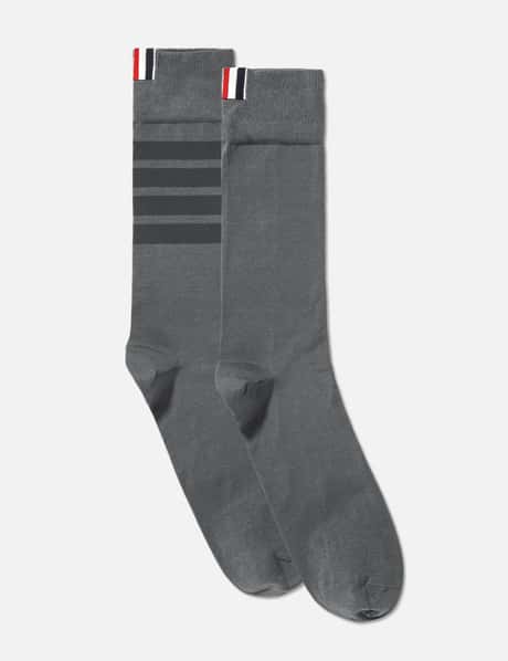 Thom Browne Lightweight Cotton 4-Bar Mid-Calf Socks