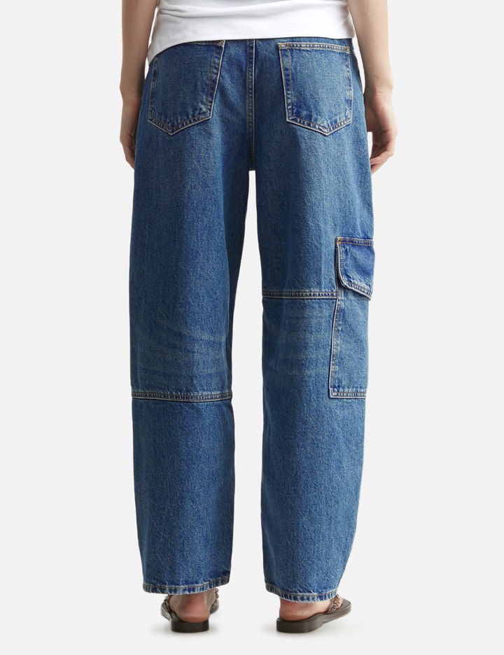 Ganni Audri Lace Jeans In Rigid Denim