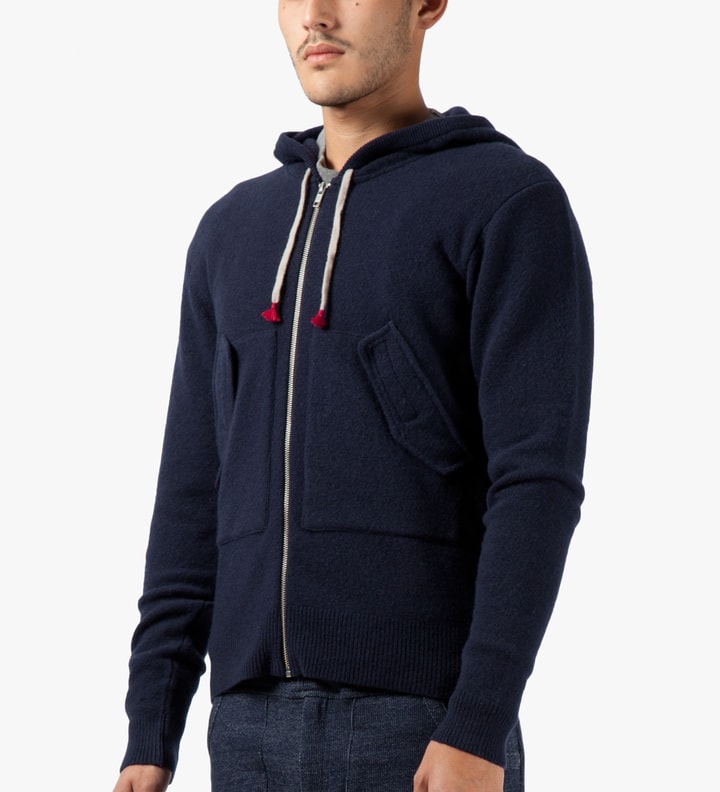 Navy Louvre Zip Hoodie Placeholder Image