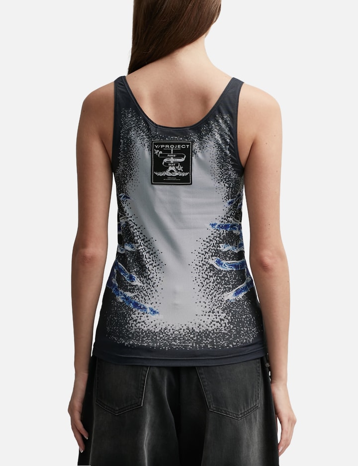 Y/project Whisker Print Tank Top In Black