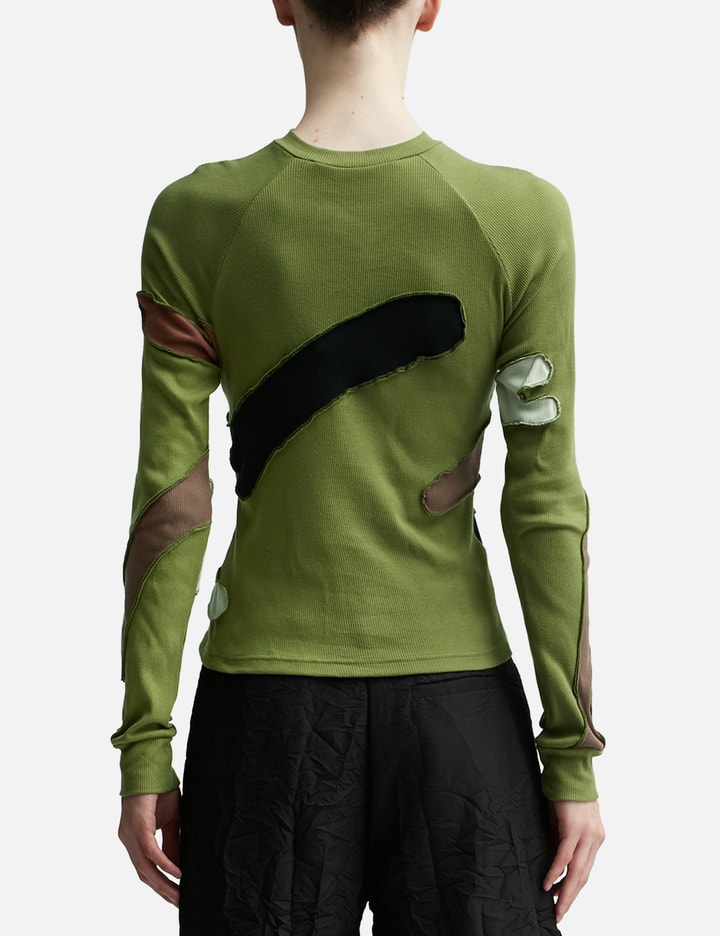 Shop Spencer Badu Twisted Camo Long Sleeved T-shirt In Green