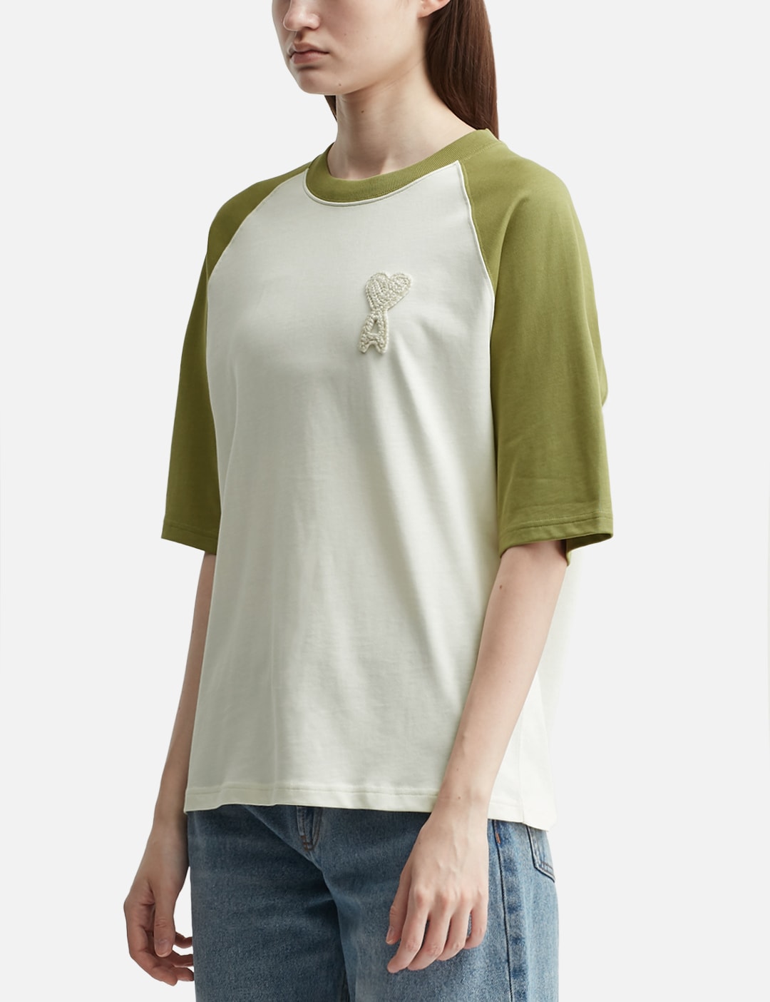 De Coeur Two Tone Thick Cotton Jersey T-Shirt view 8