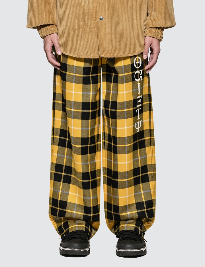 Luxe Plaid Pajama Pant with Screen Print Placeholder Image