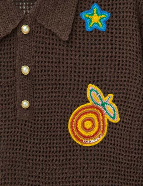 Motif Crochet Polo Shirt view 17