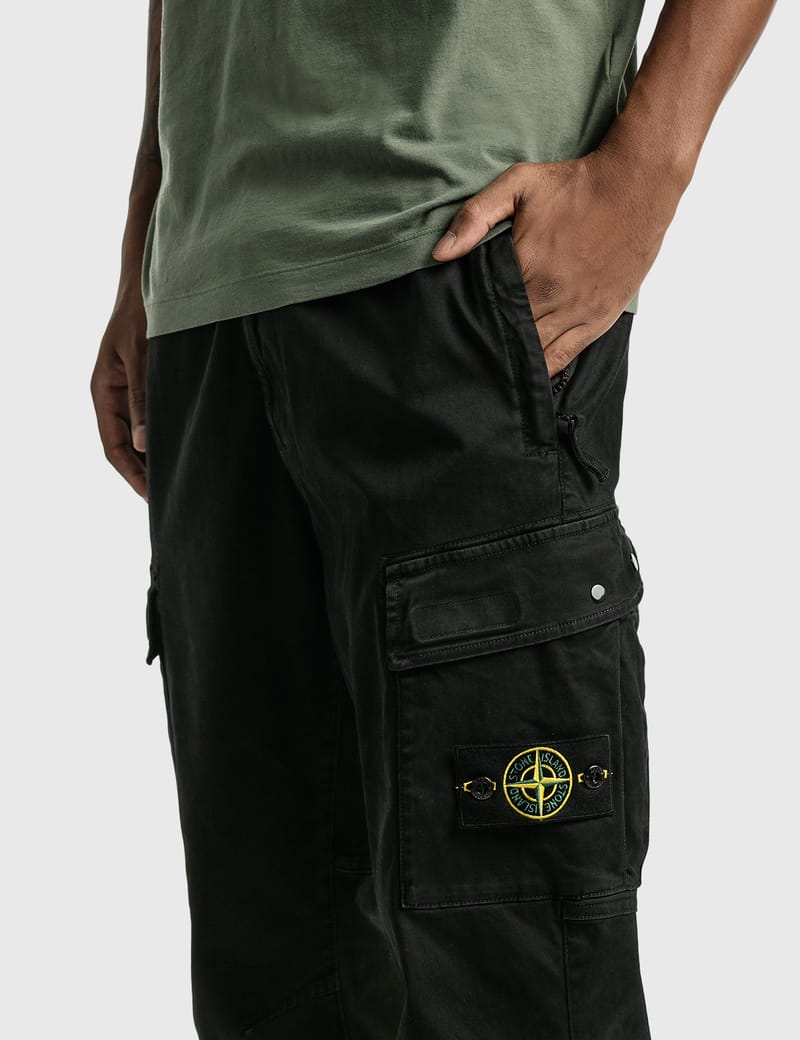 stone island black cargos