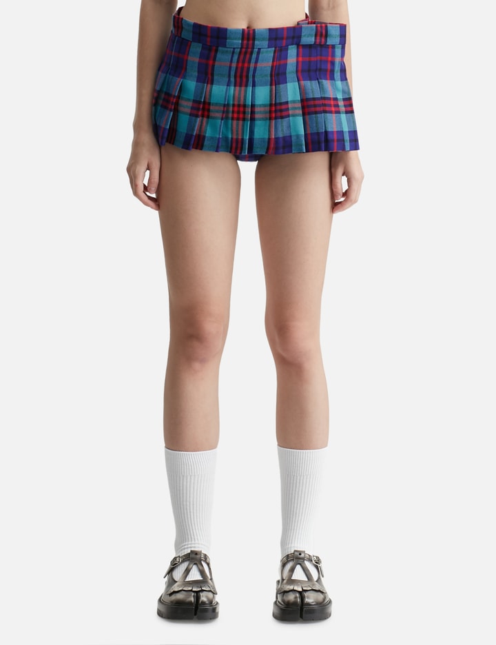 Check Side Folded Pleats Skort Placeholder Image